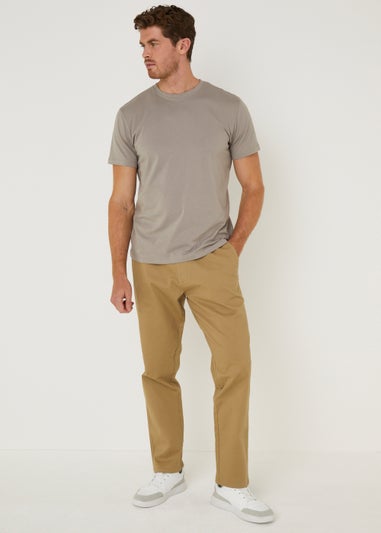 Stone Elasticated Chinos