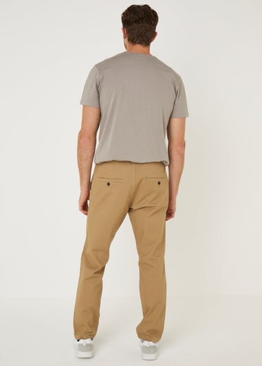 Stone Elasticated Chinos