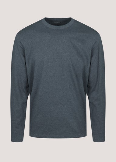 Grey Essential Long Sleeve Crew Neck T-Shirt
