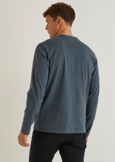 Grey Essential Long Sleeve Crew Neck T-Shirt