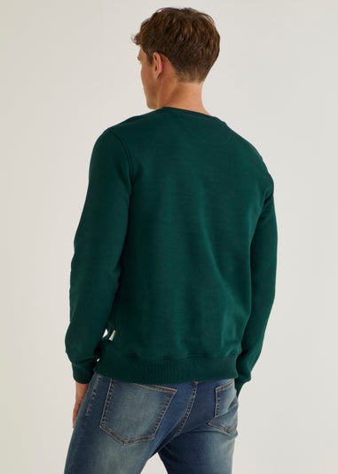 Green Premium Sports Embroidered Flag Sweatshirt