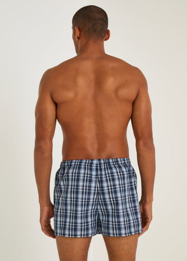 3 Pack Navy Woven Cotton Boxers