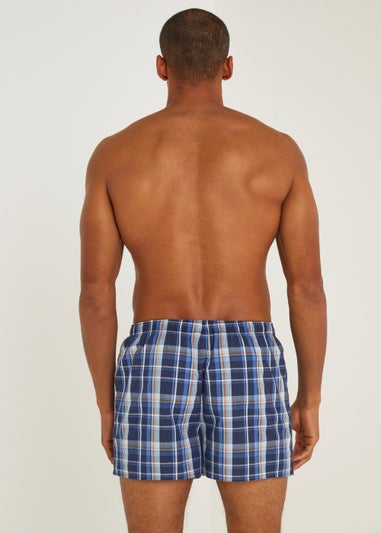 3 Pack Blue Woven Boxers