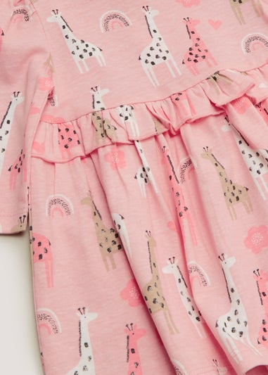 Baby Pink Giraffe Dress (Newborn-23mths)