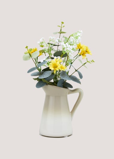 Flowers in Ombre Ceramic Jug (35cm x 10cm)