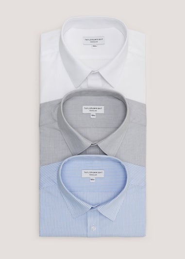 Taylor & Wright 3 Pack Easy Care Regular Fit Shirts