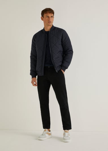 Big & Tall Black Stretch Straight Fit Chinos