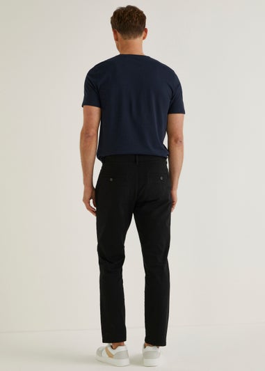 Big & Tall Black Stretch Straight Fit Chinos