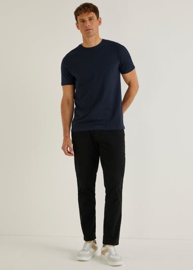 Big & Tall Black Stretch Straight Fit Chinos