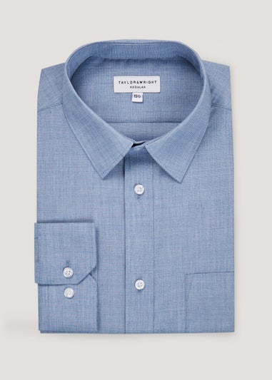 Taylor & Wright Blue Easy Care Regular Fit Shirt