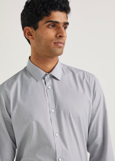 Taylor & Wright Grey Easy Care Slim Fit Shirt