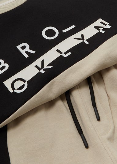 Boys Colour Block Brooklyn Sweatshirt & Shorts Set (4-13yrs)
