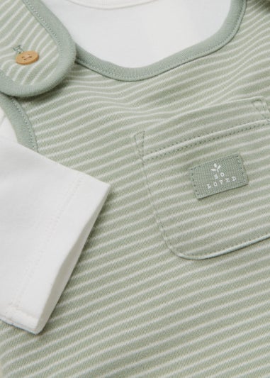 Baby Sage Dungarees & T-Shirt Set (Tiny Baby-12mths)