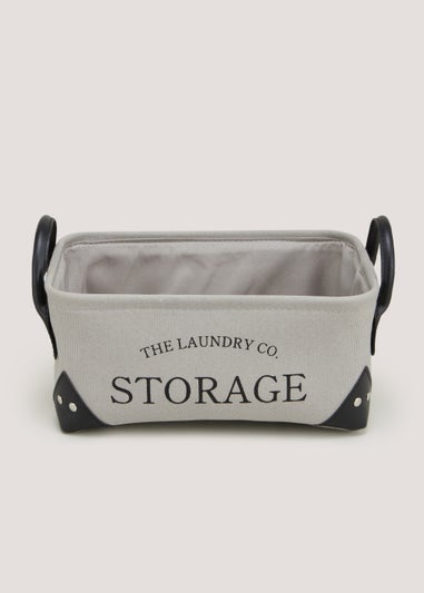 Grey Laundry Storage Basket