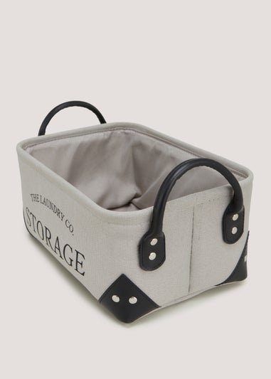 Grey Laundry Storage Basket