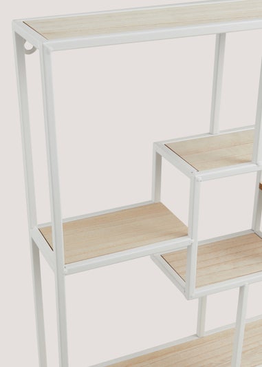 White Metal Square Shelf (51cm x 11cm x 51cm)