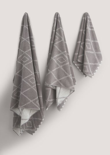 100% Cotton Grey Berber Towels