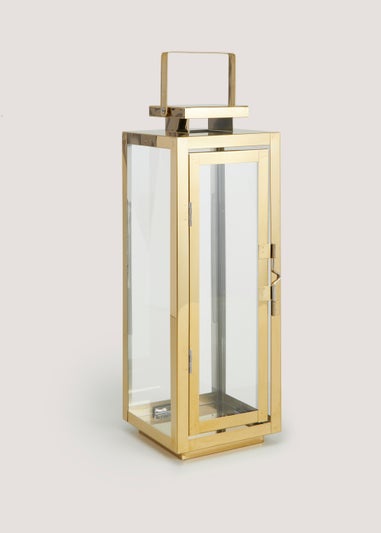 Gold Small Lantern (13cm x 12cm x 31cm)