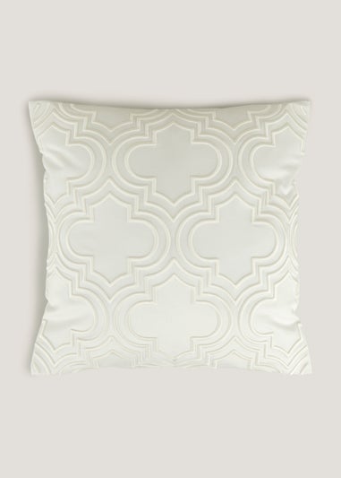 Cream Embroidered Cushion (43cm x 43cm)