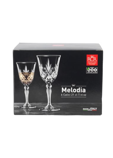 RCR 6 Pack Melodia Wine Glasses (210ml)