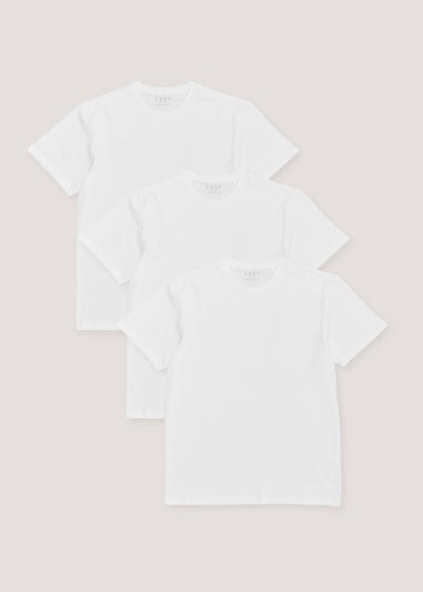3 Pack White Essential T-Shirts