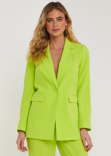 Be Beau Hazel Lime Crepe Blazer