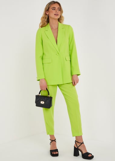 Be Beau Hazel Lime Crepe Blazer