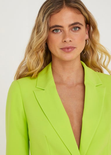 Be Beau Hazel Lime Crepe Blazer