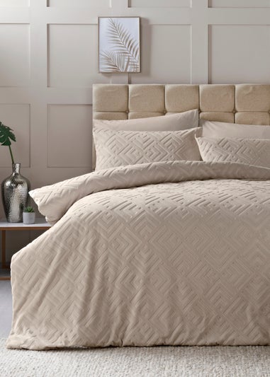 Natural Towelling Tufted Duvet Cover - Matalan