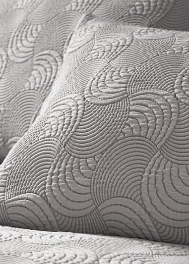 Grey Wave Jacquard Duvet Cover