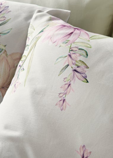 White Floral 100% Cotton Reversible Duvet Cover