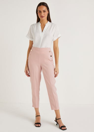 Et Vous Pink Button Suit Trousers