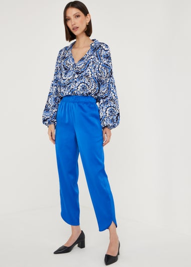 Et Vous Blue Satin Trousers