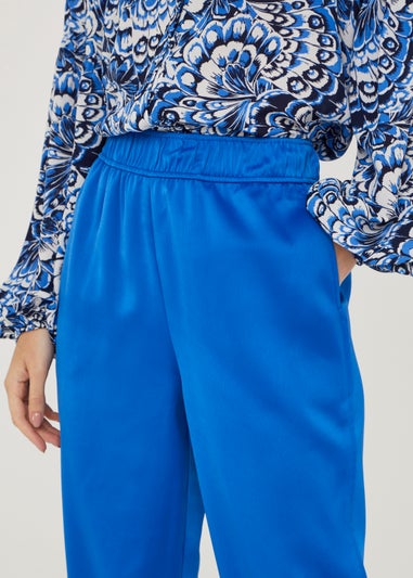 Et Vous Blue Satin Trousers