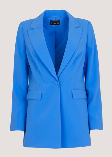 Et Vous Blue Crepe Blazer