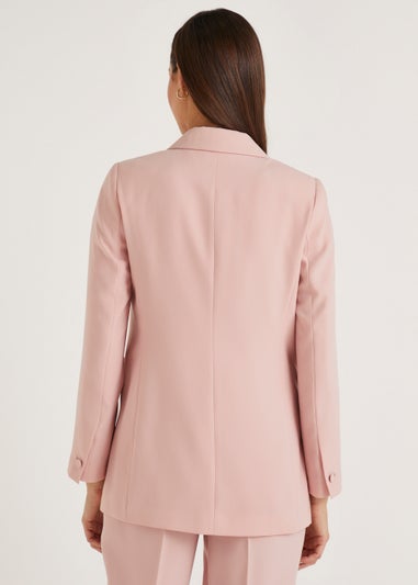 Et Vous Pink Crepe Suit Blazer