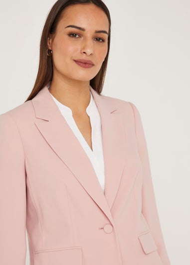 Et Vous Pink Crepe Suit Blazer