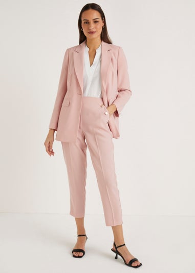 Et Vous Pink Crepe Suit Blazer