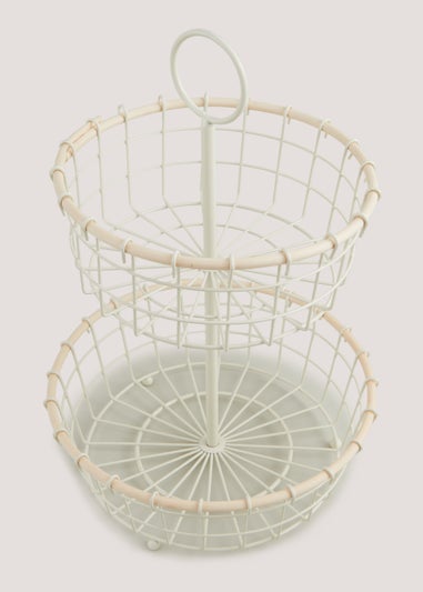 2 Tier Metal Wire Basket