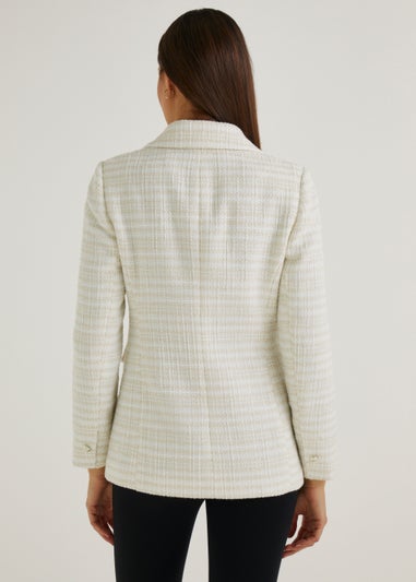 Et Vous Ivory Boucle Blazer