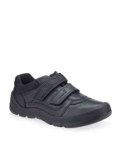 Start-Rite Rhino Warrior Black Leather School Shoes