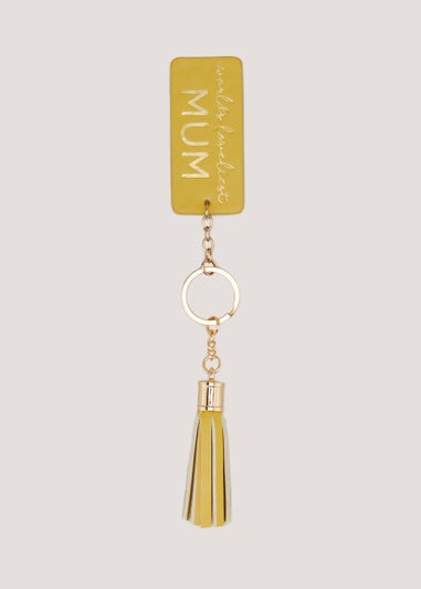 Yellow World's Loveliest Mum Keyring