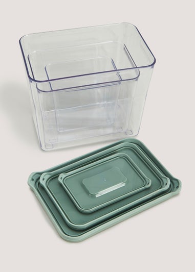 3 Pack Green Storage Boxes