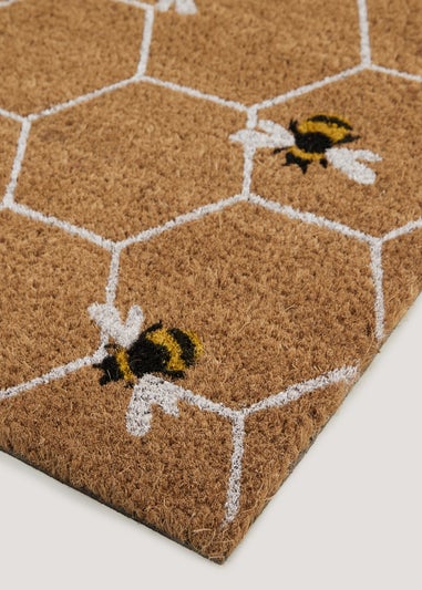 Honeycomb Bee Doormat (60cm x 40cm)