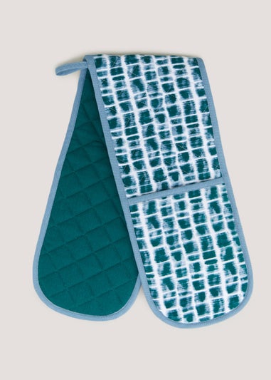 Blue Print Oven Gloves