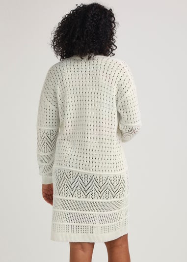 Ecru Pointelle Cardigan