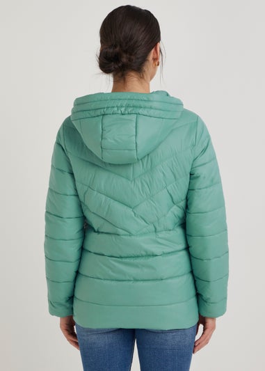 Green Short Padded Coat