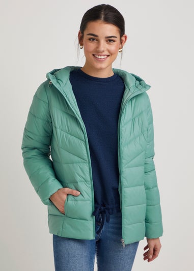 Green Short Padded Coat