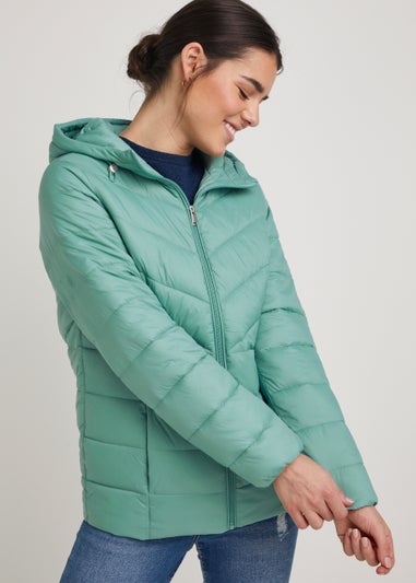 Green Short Padded Coat