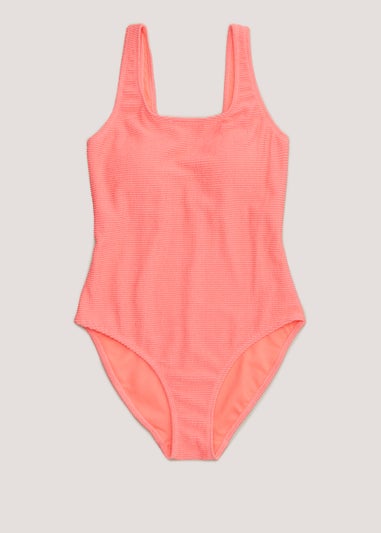 Coral Crinkle Swimsuit